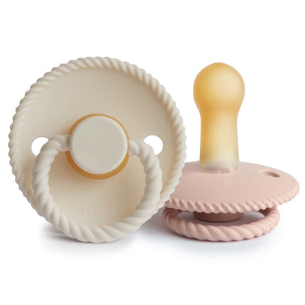 Frigg Speen Maat 1 Rope Blush/Cream Latex 2 - Pack koop je bij Babywinkel