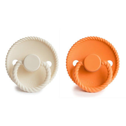 Frigg Speen Maat 1 Rope Cream/Maple Silicone 2 - Pack koop je bij Babywinkel