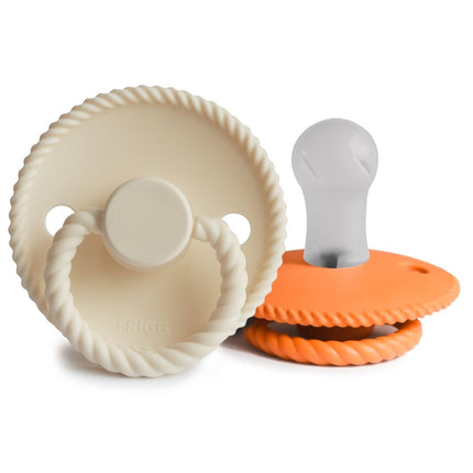 Frigg Speen Maat 1 Rope Cream/Maple Silicone 2 - Pack koop je bij Babywinkel