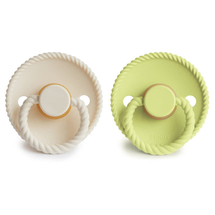 Frigg Speen Maat 1 Rope Cream/Matcha Latex 2 - Pack koop je bij Babywinkel