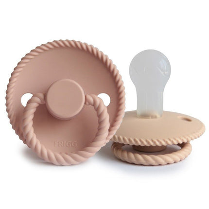 Frigg Speen Maat 1 Rope Croissant/Blush Silicone 2 - Pack koop je bij Babywinkel