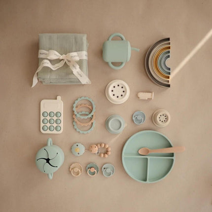 Frigg Speen Maat 1 Rope Sage/Vintage Green Silicone 2 - Pack koop je bij Babywinkel