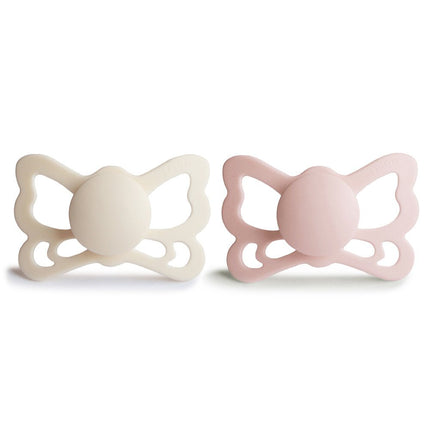 Frigg Speen Maat 2 Butterfly Cream/Blush Silicone 2 - Pack koop je bij Babywinkel