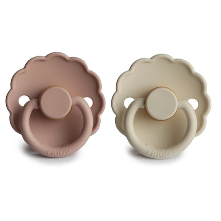 Frigg Speen Maat 2 Daisy Blush/Cream Silicone 2 - Pack koop je bij Babywinkel