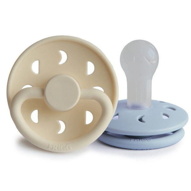 Frigg Speen Maat 2 Moon Cream/Powder Blue Silicone 2 - Pack koop je bij Babywinkel