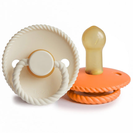 Frigg Speen Maat 2 Rope Cream/Maple Latex 2 - Pack koop je bij Babywinkel