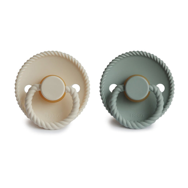 Frigg Speen Maat 2 Rope Cream/Sage Latex 2 - Pack koop je bij Babywinkel