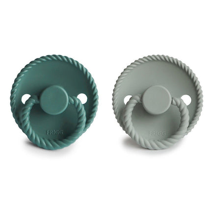 Frigg Speen Maat 2 Rope Sage/Vintage Green Silicone 2 - Pack koop je bij Babywinkel