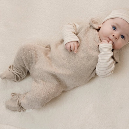 Little Dutch Babyslofjes Gebreid Soft Beige Melee koop je bij Babywinkel