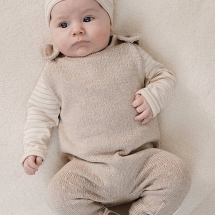 Little Dutch Babyslofjes Gebreid Soft Beige Melee koop je bij Babywinkel
