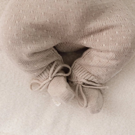 Little Dutch Babyslofjes Gebreid Soft Beige Melee koop je bij Babywinkel