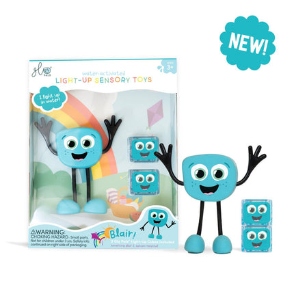 Glopals Badspeelgoed Sensorisch Light - Up Poppetje en Cubes Blair koop je bij Babywinkel