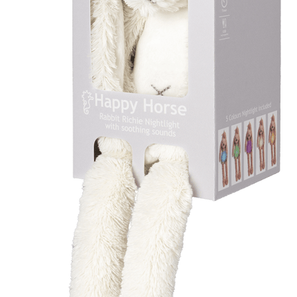 Happy Horse Knuffel Ivory Rabbit Richie met Nachtlampje en Geluid 34cm koop je bij Babywinkel