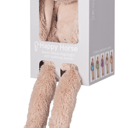 Happy Horse Knuffel Old Pink Rabbit Richie met Nachtlampje en Geluid 34cm koop je bij Babywinkel