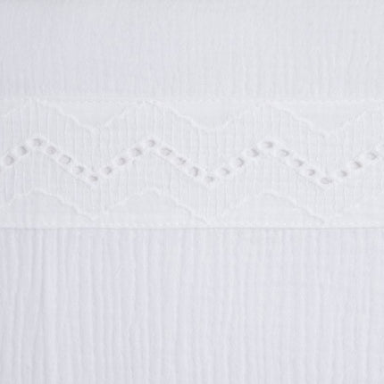 Baby's Only Hoeslaken Ledikant Calm Wit Broderie 60X120 Cm koop je bij Babywinkel
