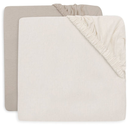 Jollein Hoeslaken Wieg Oatmeal/Sand 50X80Cm 2St koop je bij Babywinkel