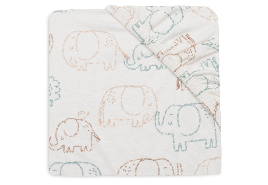 Jollein Hoeslaken Peuter Elephant Tales 75X140Cm koop je bij Babywinkel