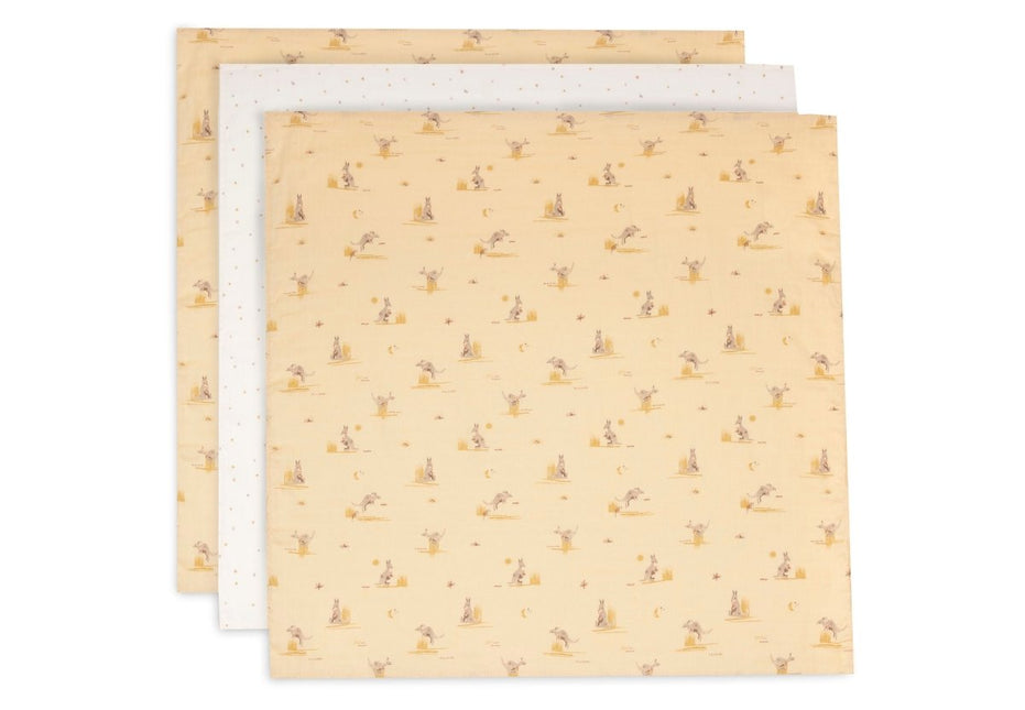 Hydrofiele Doek Small 70x70cm - Kangaroots - 3 Stuks koop je bij Babywinkel