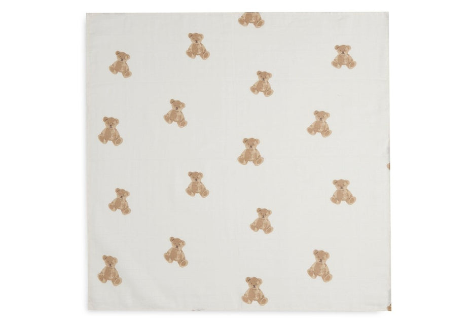 Jollein Hydrofiele Doek Teddy Bear 70X70Cm 3 Stuks koop je bij Babywinkel