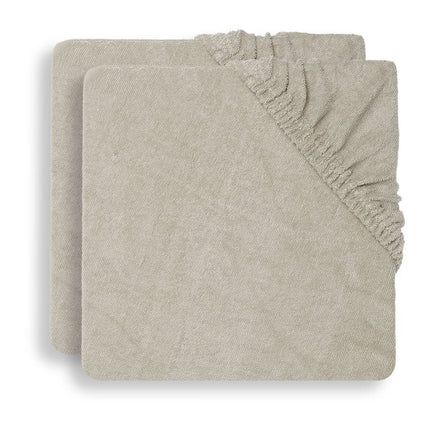 Jollein Aankleedkussenhoes Badstof Nougat 50x70m 2st koop je bij Babywinkel