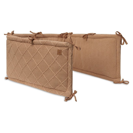 Jollein Boxbumper Check Knit Biscuit 180 X 30 Cm koop je bij Babywinkel
