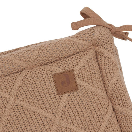 Jollein Boxbumper Check Knit Biscuit 180 X 30 Cm koop je bij Babywinkel