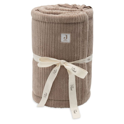Jollein Boxbumper Cloudy Rib/ Milky Coffee 180X30Cm koop je bij Babywinkel
