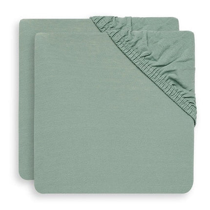 Jollein Hoeslaken Jersey Boxmatras Ash Green 75x95cm koop je bij Babywinkel