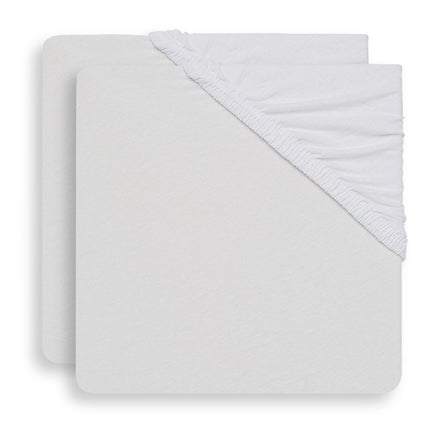 Jollein Hoeslaken Jersey Boxmatras Wit 75x95cm 2st koop je bij Babywinkel