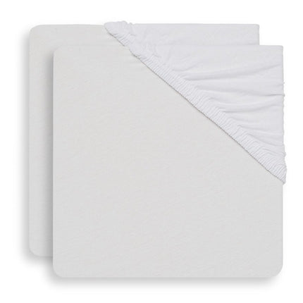 Jollein Hoeslaken Jersey Wit 60x120cm 2st koop je bij Babywinkel