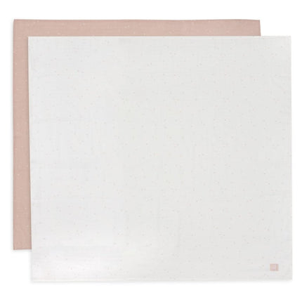 Jollein Hydrofiele Doek Twinkling Wild Rose 115 X 115 Cm 2St koop je bij Babywinkel