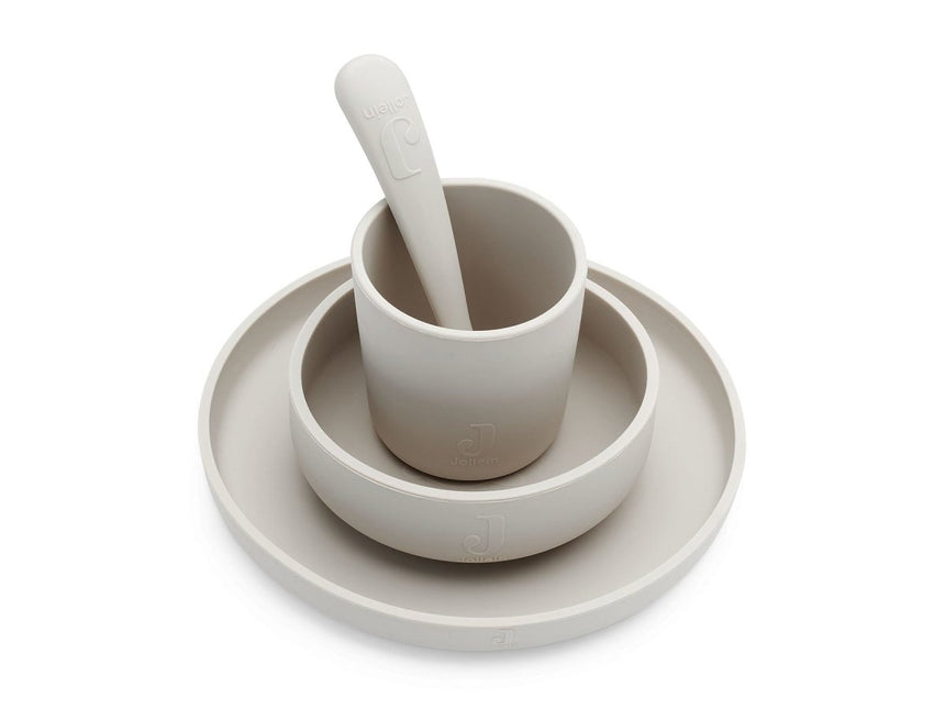 Jollein Kinder Servies Siliconen Nougat koop je bij Babywinkel