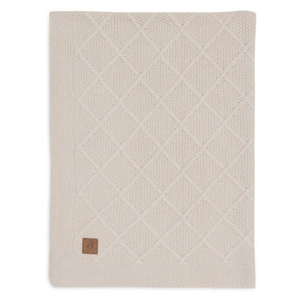 Jollein Ledikantdeken Check Knit Oatmeal 100 X 150 Cm koop je bij Babywinkel