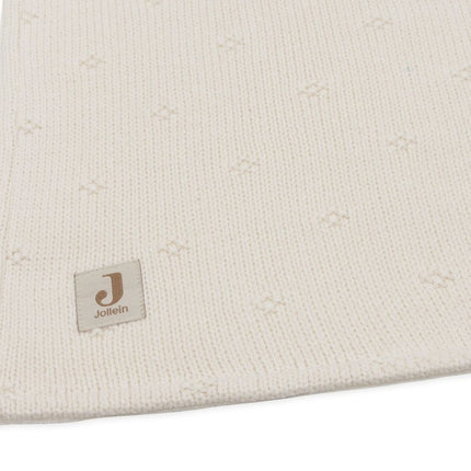 Jollein Ledikantdeken Cosy Knit Ivory/Velvet 100 X 150 Cm koop je bij Babywinkel