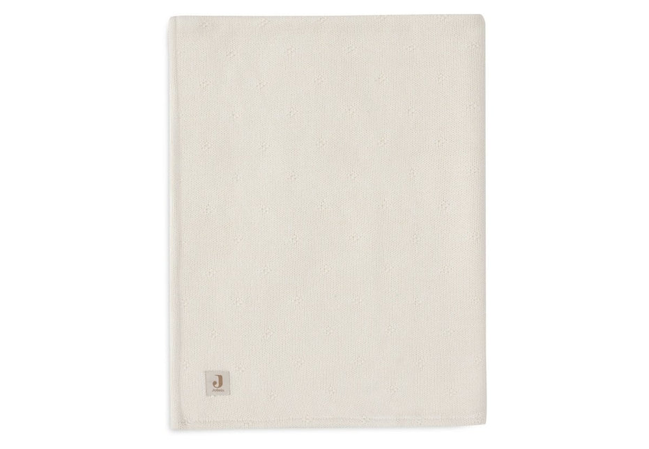 Jollein Ledikantdeken Cosy Knit Ivory/Velvet 100 X 150 Cm koop je bij Babywinkel
