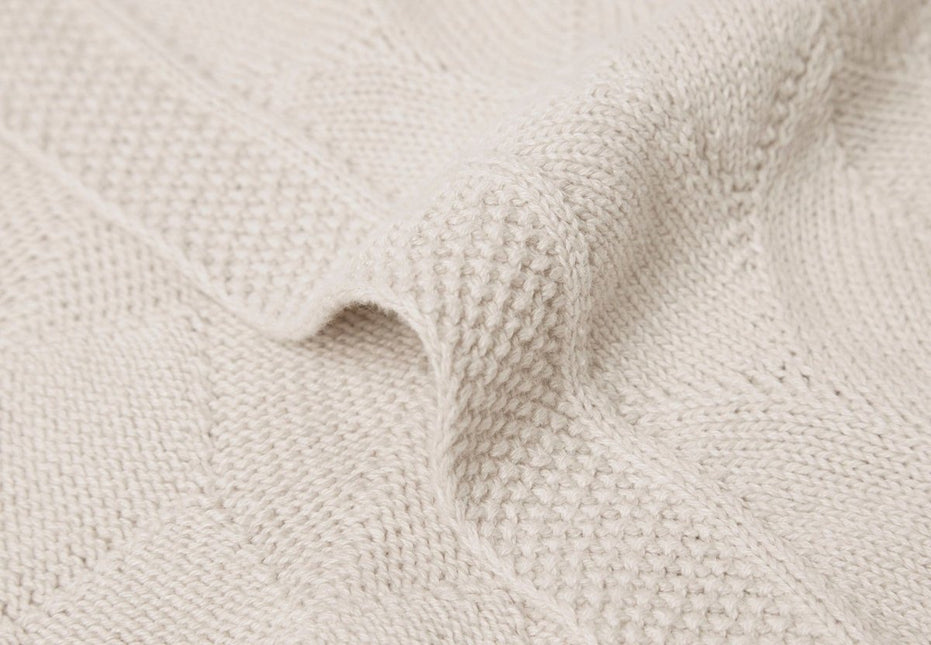 Jollein Ledikantdeken Shell Knit Nougat 100x150cm koop je bij Babywinkel
