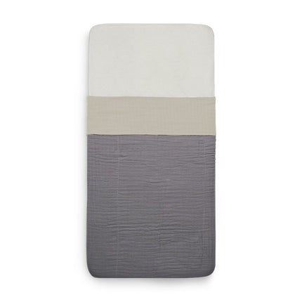 Jollein Ledikantlaken Wrinkled Cotton Nougat 120x150cm koop je bij Babywinkel