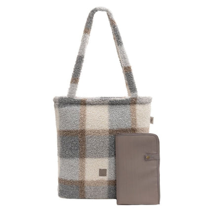 Jollein Luiertas Check Boucle Shopper koop je bij Babywinkel