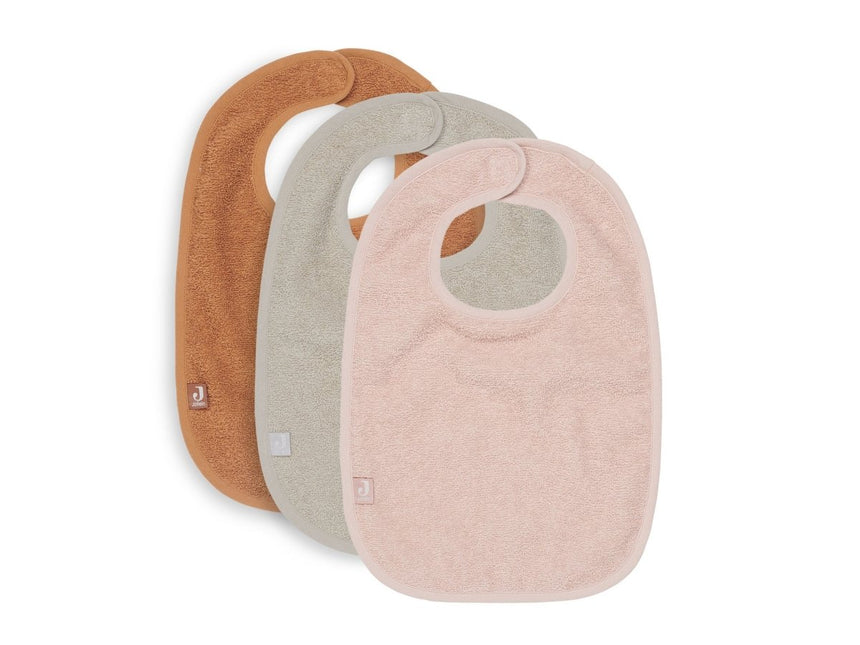 Jollein Slabbetje Badstof Pale Pink Nougat Caramel 3st koop je bij Babywinkel