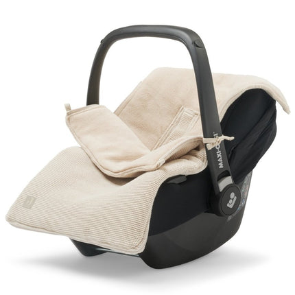 Jollein Voetenzak Autostoel Groep 0+ 3/5 Punts Basic Knit Nougat koop je bij Babywinkel