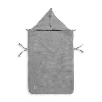 Jollein Voetenzak Autostoel Groep 0+ 3/5 Punts Basic Knit Stone Grey koop je bij Babywinkel