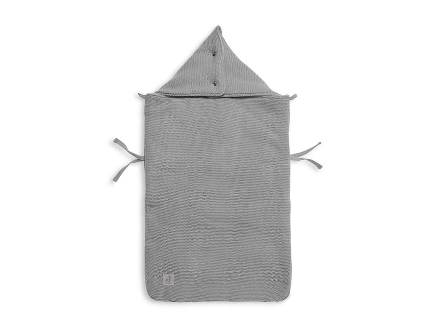 Jollein Voetenzak Autostoel Groep 0+ 3/5 Punts Basic Knit Stone Grey koop je bij Babywinkel