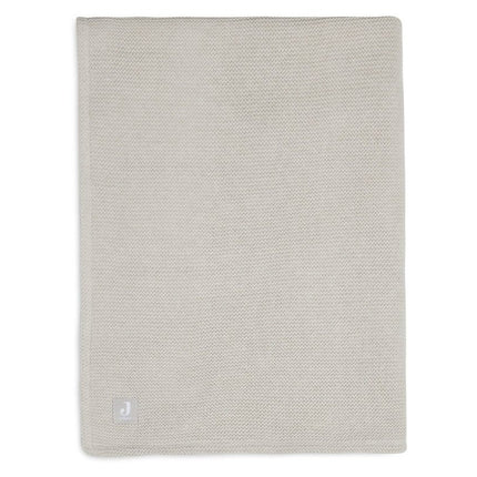Jollein Wiegdeken Basic Knit Nougat/Fleece 75x100cm koop je bij Babywinkel