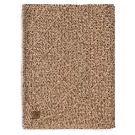 Jollein Wiegdeken Check Knit Biscuit/Teddy Fleece 75 X 100 Cm koop je bij Babywinkel