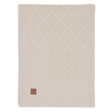 Jollein Wiegdeken Check Knit Oatmeal 75 X 100 Cm koop je bij Babywinkel