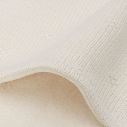 Jollein Wiegdeken Cosy Knit Ivory/Velvet 75 X 100 Cm koop je bij Babywinkel