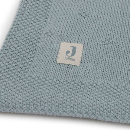 Jollein Wiegdeken Cosy Knit Sea Green 75 X 100 Cm koop je bij Babywinkel
