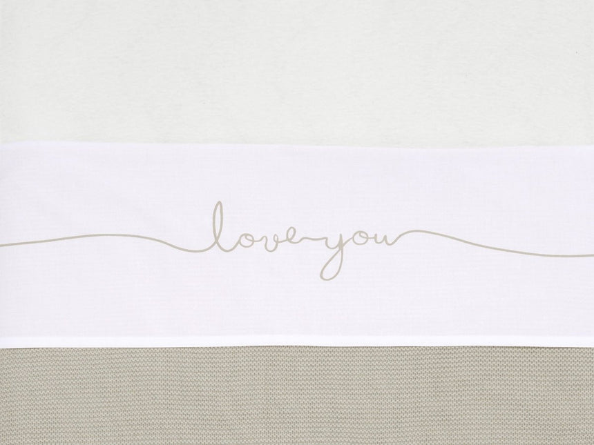 Jollein Wieglaken Love You Nougat 75x100cm koop je bij Babywinkel