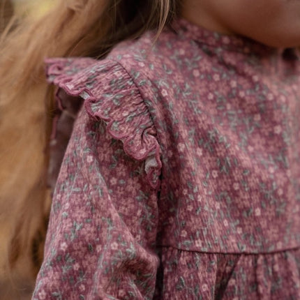 Little Dutch Baby Jurkje Lange Mouw Rouge Flower koop je bij Babywinkel