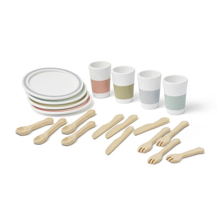 Kid's Concept Houten Speelgoed Eetset 4 Personen koop je bij Babywinkel